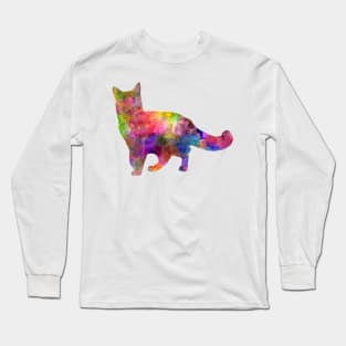 somali cat in watercolor Long Sleeve T-Shirt